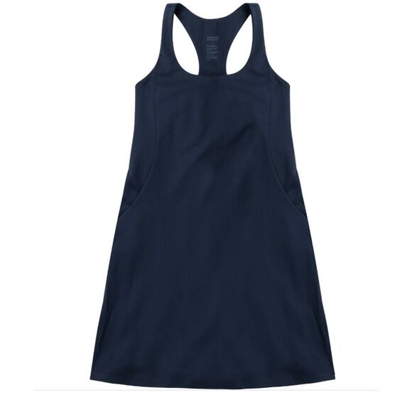 Girlfriend Collective Paloma Racerback Dress | Womens L, Midnight Navy - Picture 1 of 14